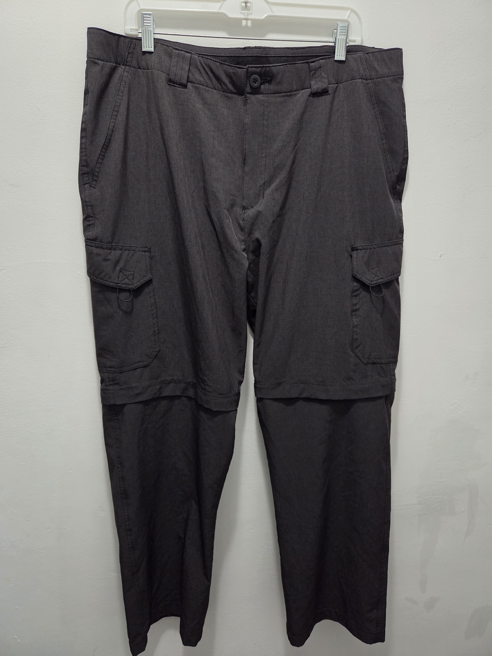Reel Legends 38W Men's Dark Gray Cargo Convertible Pants